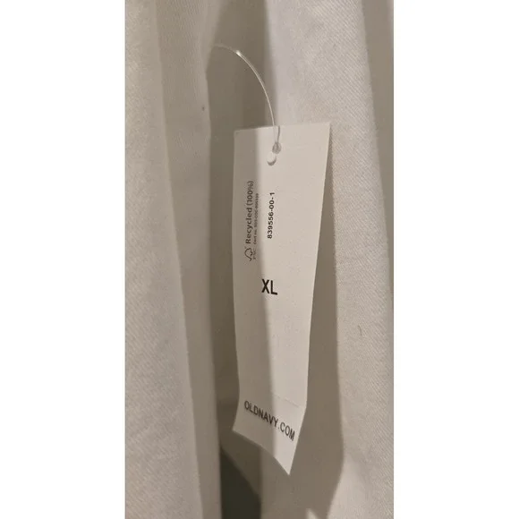 Old Navy double breasted Pea coat womens‎ sz XL 100% cotton white 3/4 sleeve NWT - Picture 4 of 6